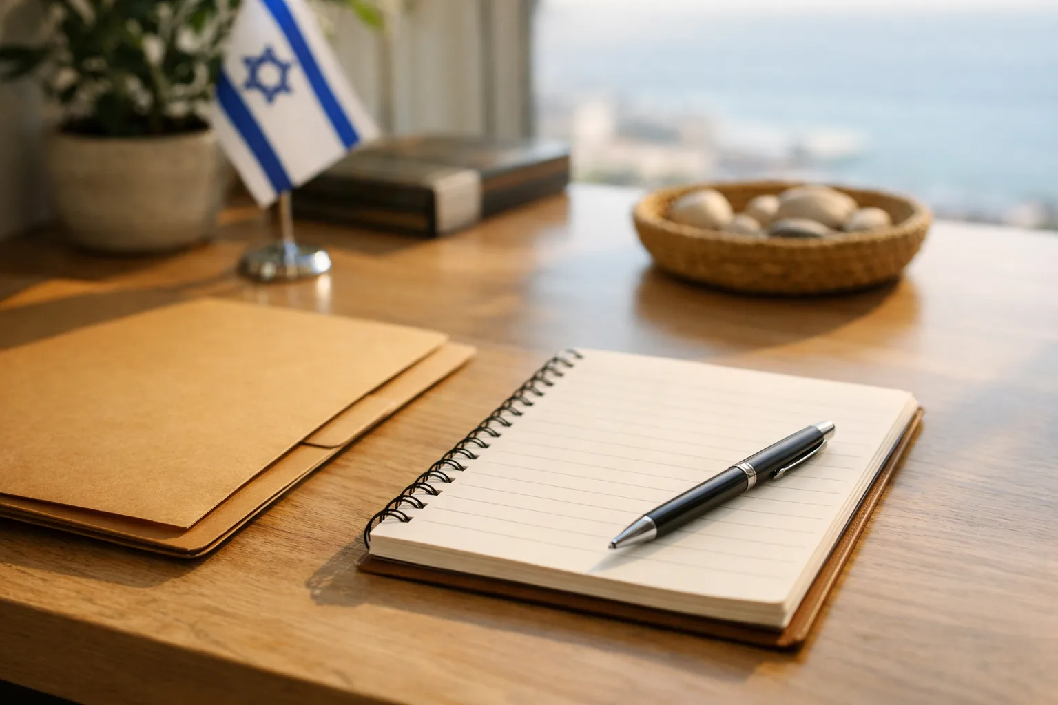 שולחן מאורגן לתכנון פרק חדש